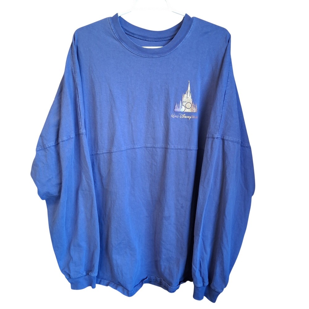 Walt Disney 50th Anniversary Spirit Jersey LS Purple/Blue XXL Licensed Cotton